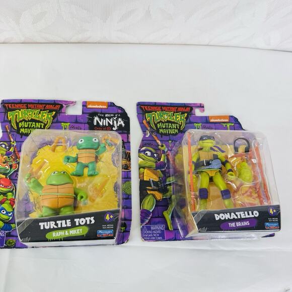 Teenage Mutant Ninja Turtles Mutant Mayhem Raph & Mikey Tots and Donatello Lot - Picture 1 of 6